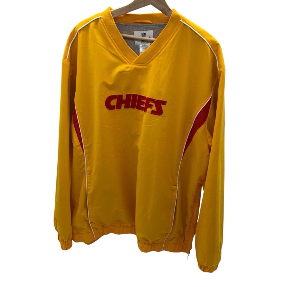 Vintage NFL Kansas City
Chiefs Windbreaker Lined V-Neck Pullover Men's XL